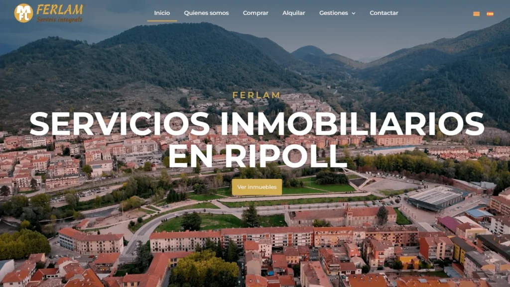 Captura de la web WordPress de Ferlam Ripoll (ferlamripoll.com), diseñada por Websden