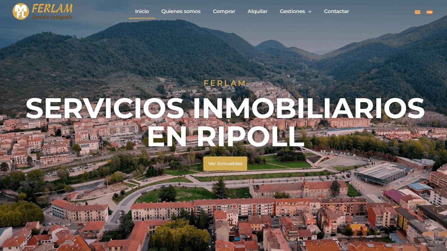 Captura de la web WordPress de Ferlam Ripoll (ferlamripoll.com), diseñada por Websden